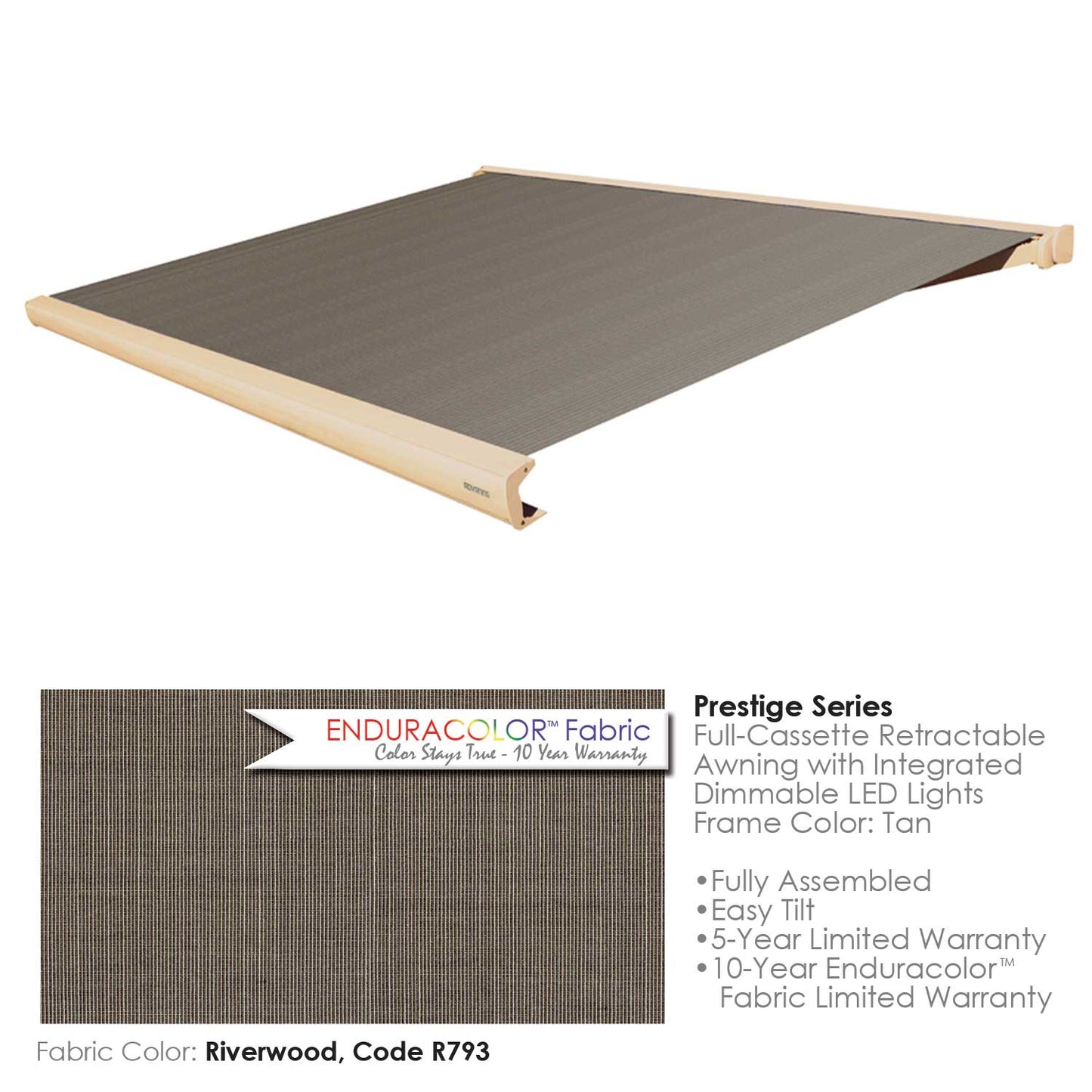 Prestige Series Full-Cassette Retractable Awning