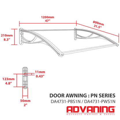 PN Series Solid Polycarbonate Awning image 7