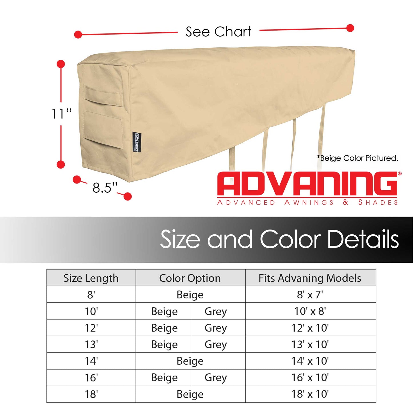 All Weather Retractable Awning Protective Cover image 5
