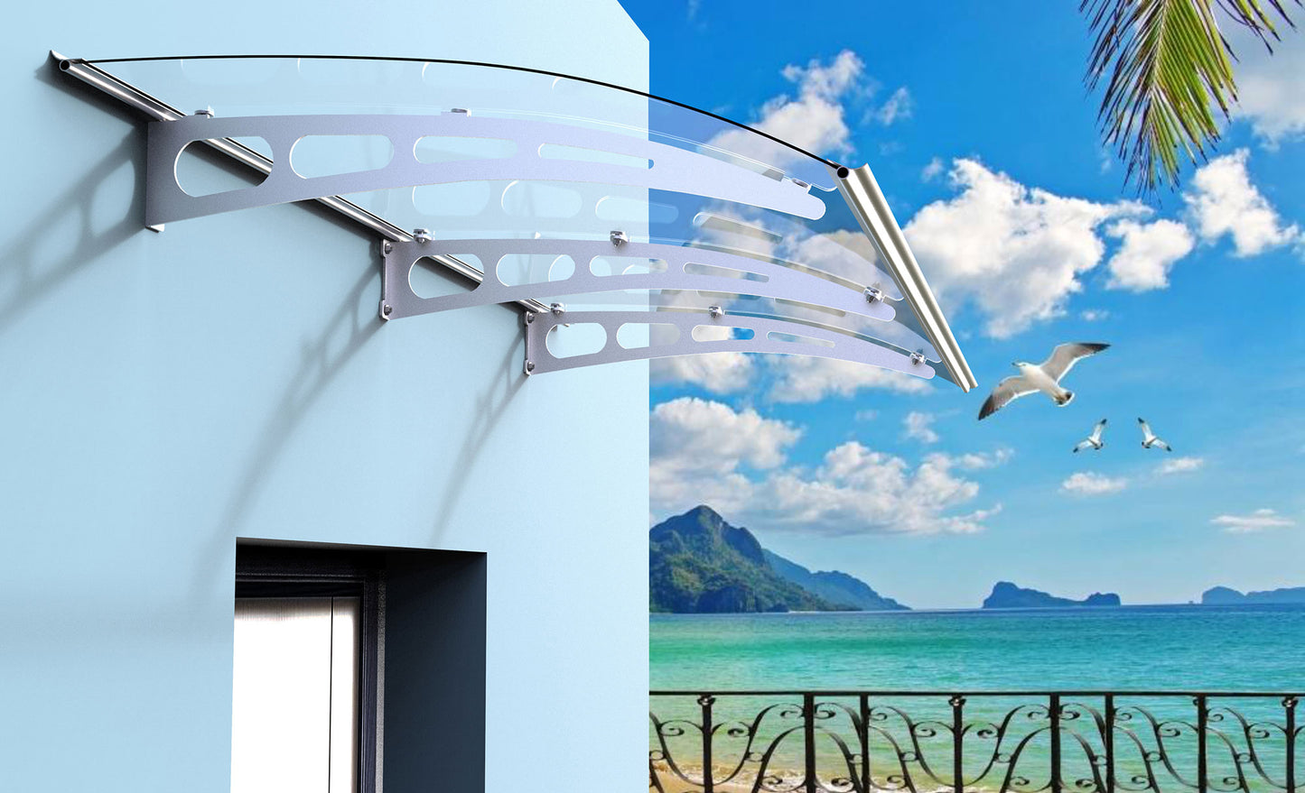 PA Series Solid Polycarbonate Awning image 9