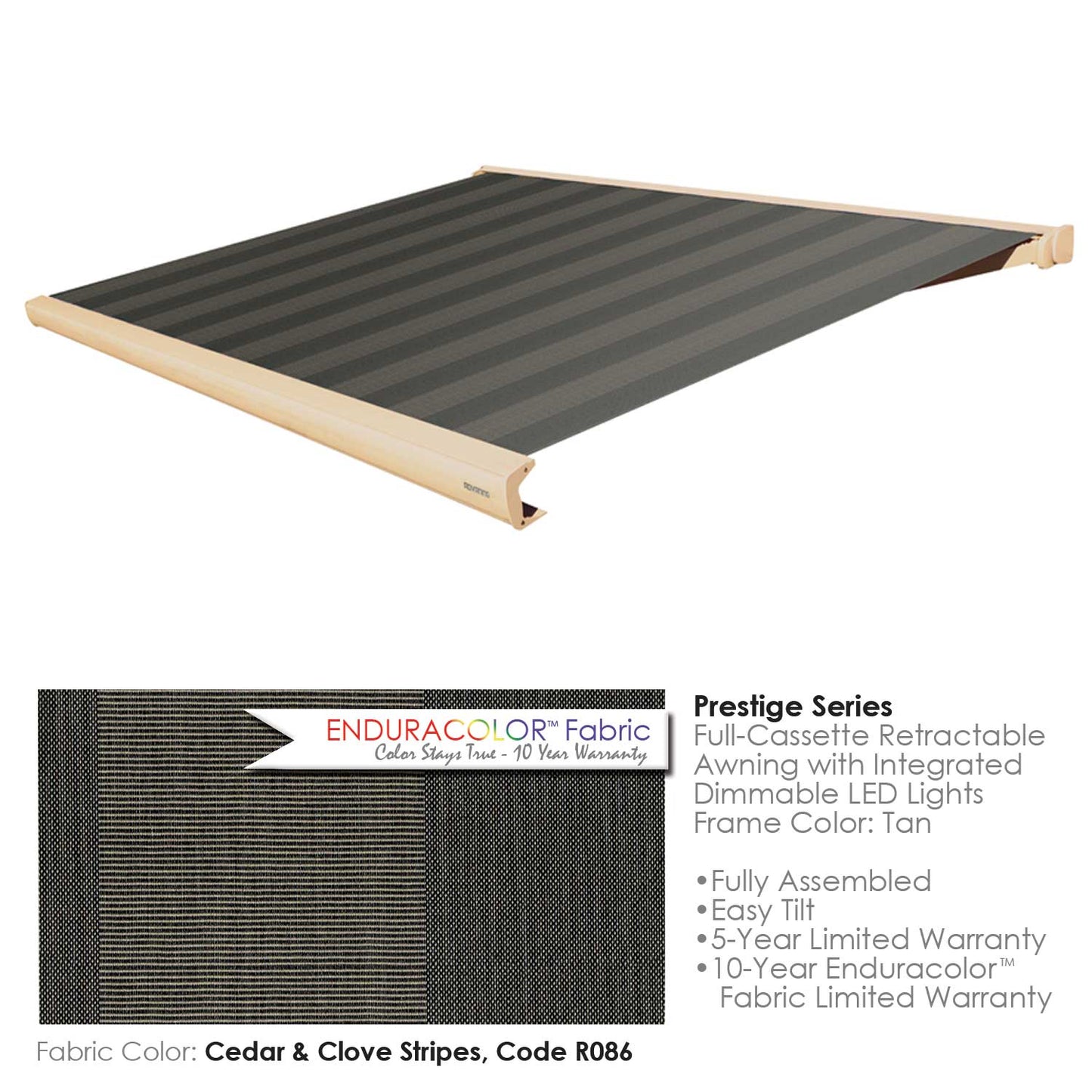 Prestige Series Full-Cassette Retractable Awning