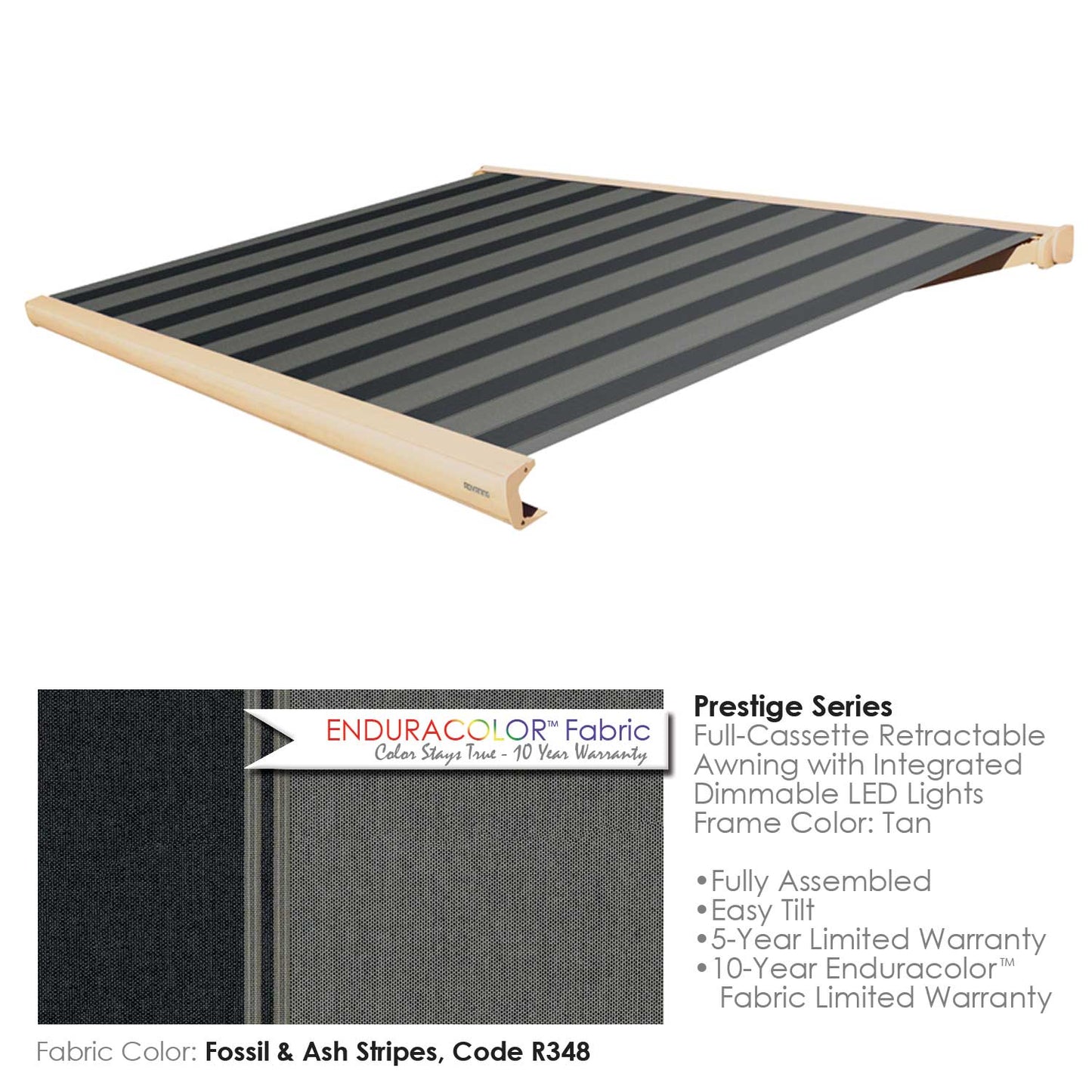 Prestige Series Full-Cassette Retractable Awning