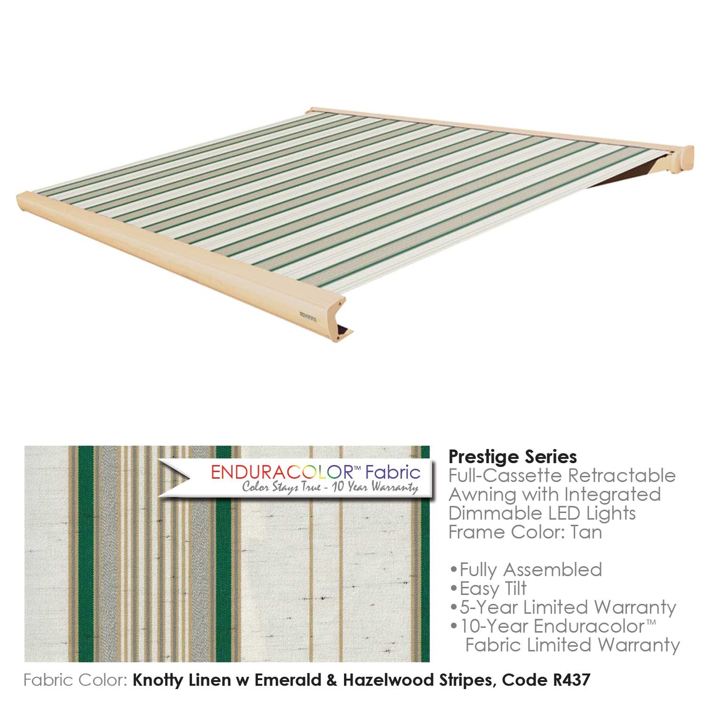 Prestige Series Full-Cassette Retractable Awning