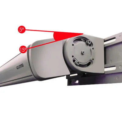 Prestige Series awnings feature an adjustable pitch system