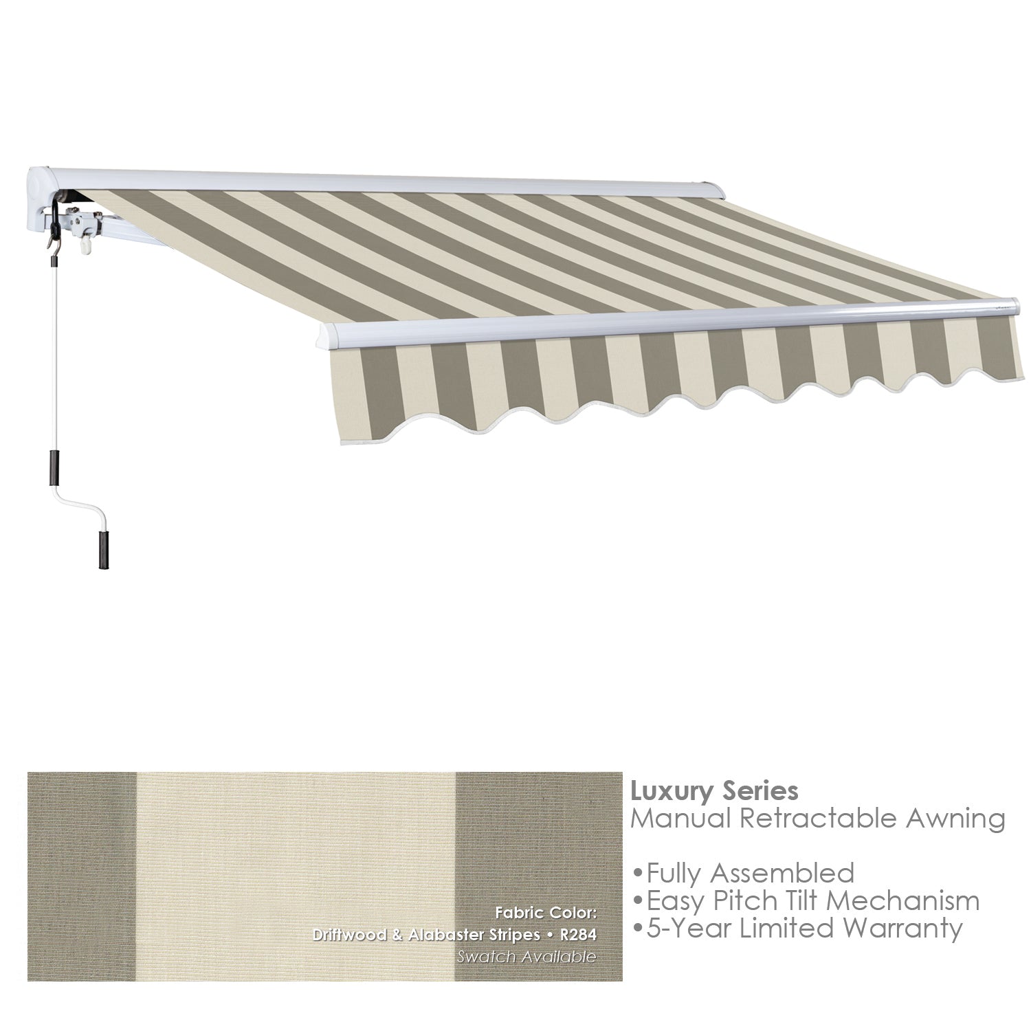 Luxury Series Manual Retractable Awning R284