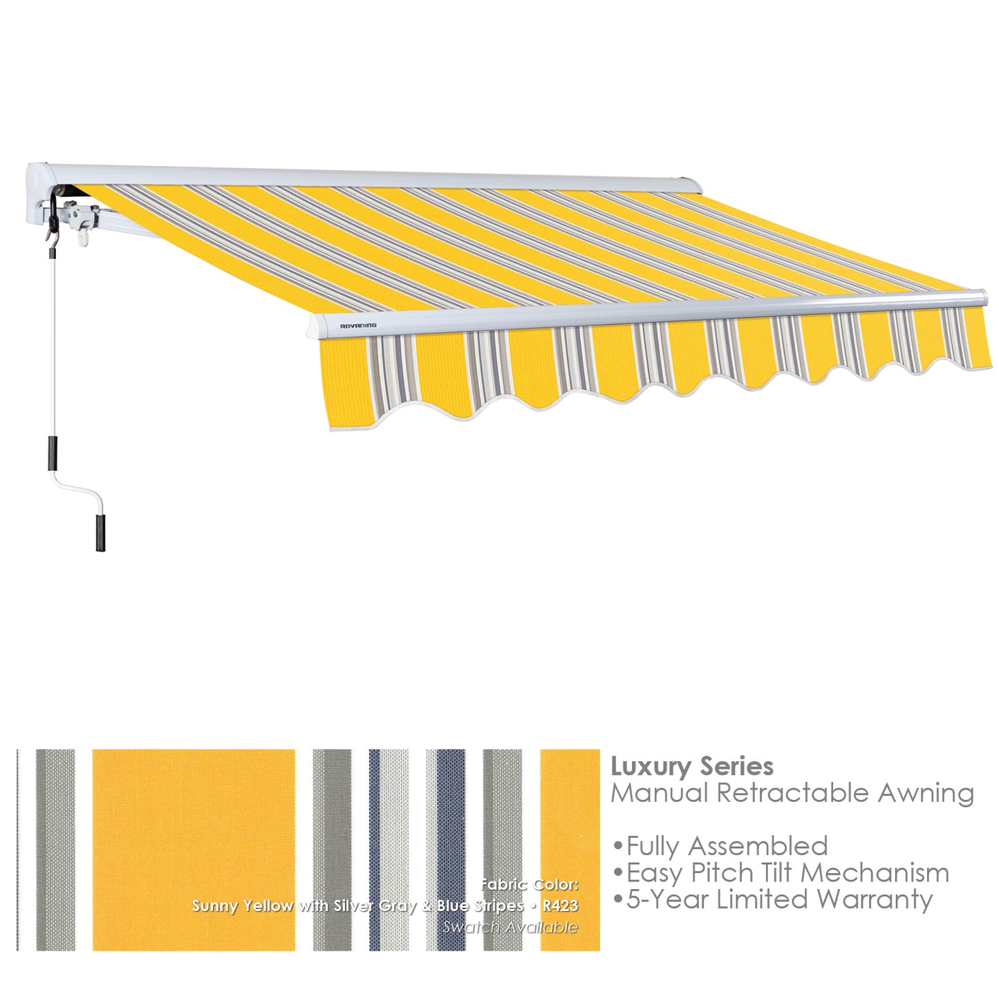 Luxury Series Manual Retractable Awning R423