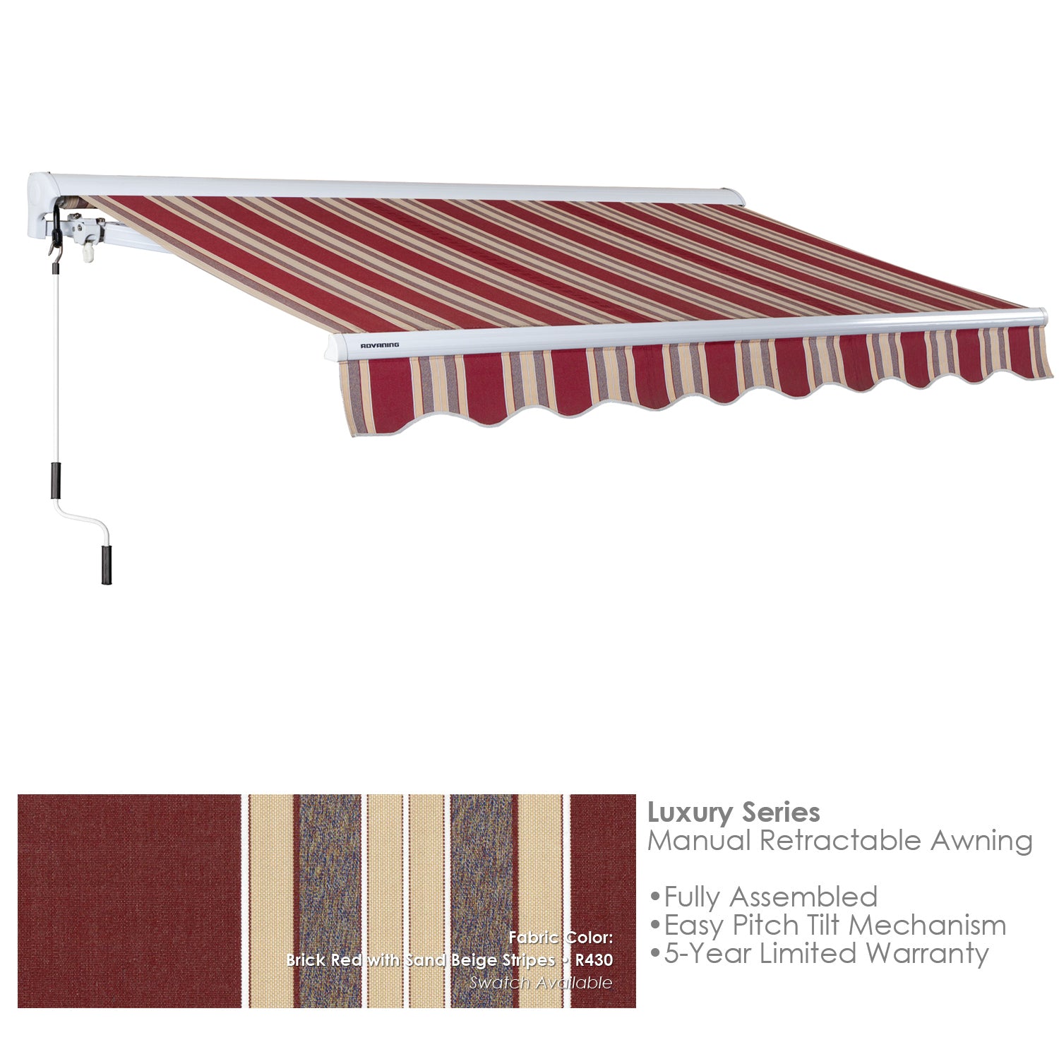 Luxury Series
Manual Retractable Awning R430