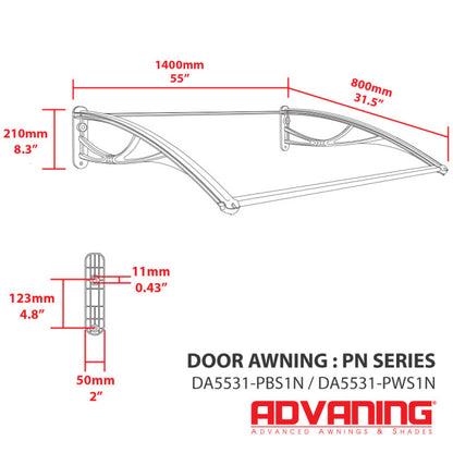 PN Series Solid Polycarbonate Awning image 8