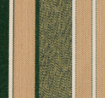Forest Green with Beige Stripes
