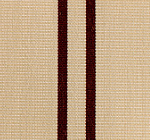 Natural Beige with Brick Red Stripes